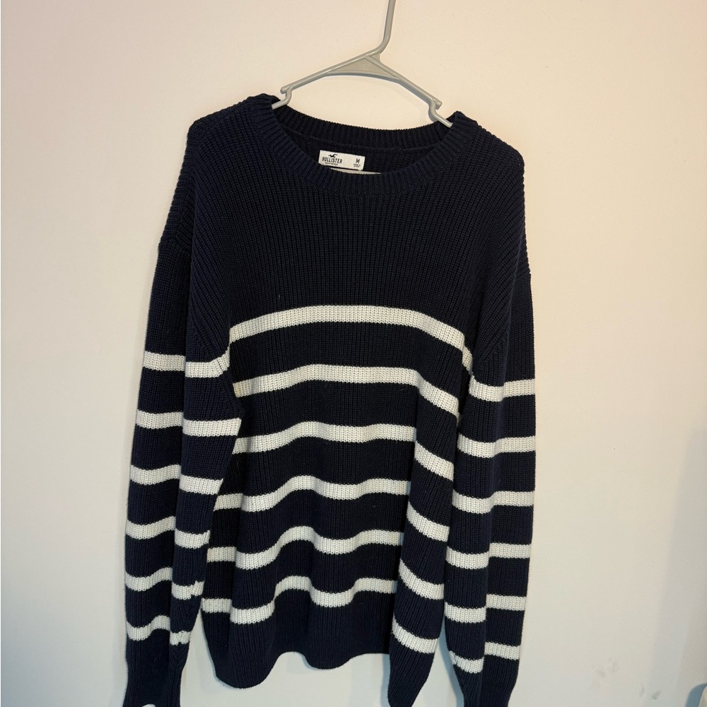 Navy and White Striped Sweater